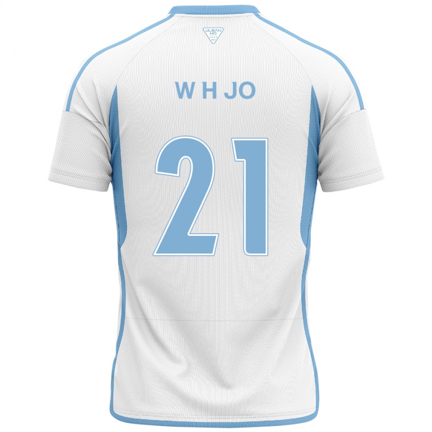 Børn Hyeon-Woo Jo #21 Hvid Blå Udebane Spillertrøjer 2024/25 Trøje T-Shirt