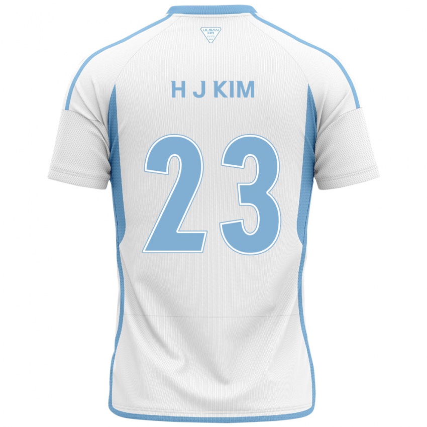 Børn Ju-Hwan Kim #23 Hvid Blå Udebane Spillertrøjer 2024/25 Trøje T-Shirt