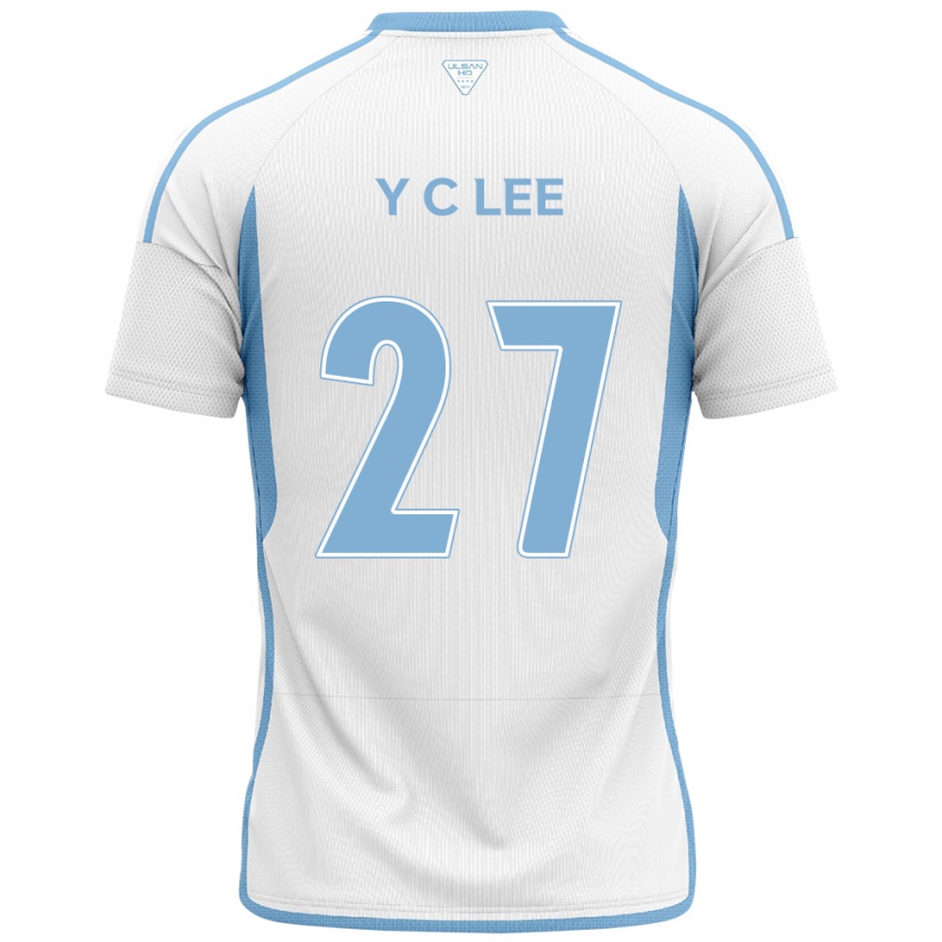 Børn Chung-Yong Lee #27 Hvid Blå Udebane Spillertrøjer 2024/25 Trøje T-Shirt