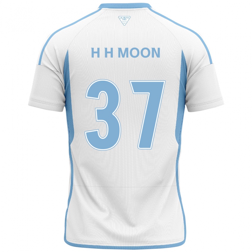 Børn Hyeon-Ho Moon #37 Hvid Blå Udebane Spillertrøjer 2024/25 Trøje T-Shirt