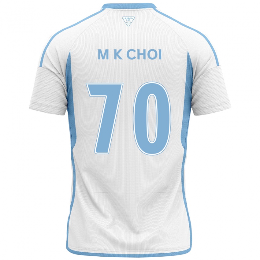 Børn Kang-Min Choi #70 Hvid Blå Udebane Spillertrøjer 2024/25 Trøje T-Shirt