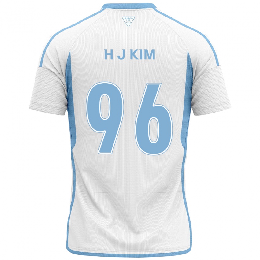 Børn Ji-Hyun Kim #96 Hvid Blå Udebane Spillertrøjer 2024/25 Trøje T-Shirt