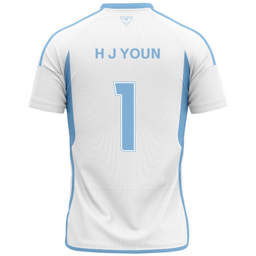 Børn Je-Hun Youn #1 Hvid Blå Udebane Spillertrøjer 2024/25 Trøje T-Shirt