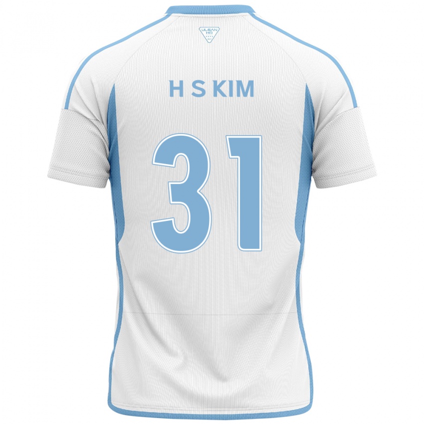 Børn Se-Hyoung Kim #31 Hvid Blå Udebane Spillertrøjer 2024/25 Trøje T-Shirt