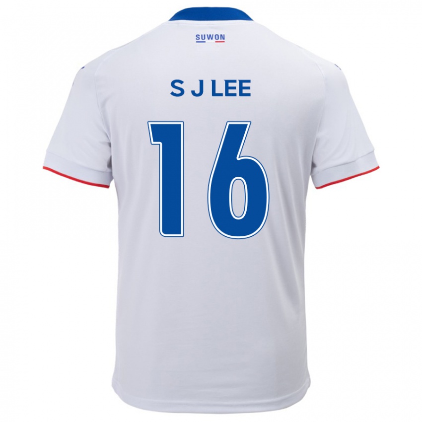 Børn Jong-Sung Lee #16 Hvid Blå Udebane Spillertrøjer 2024/25 Trøje T-Shirt