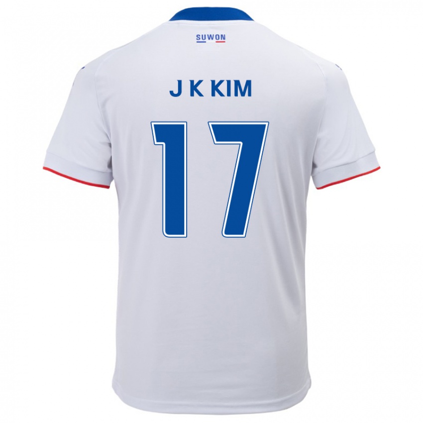 Børn Kyeong-Jung Kim #17 Hvid Blå Udebane Spillertrøjer 2024/25 Trøje T-Shirt