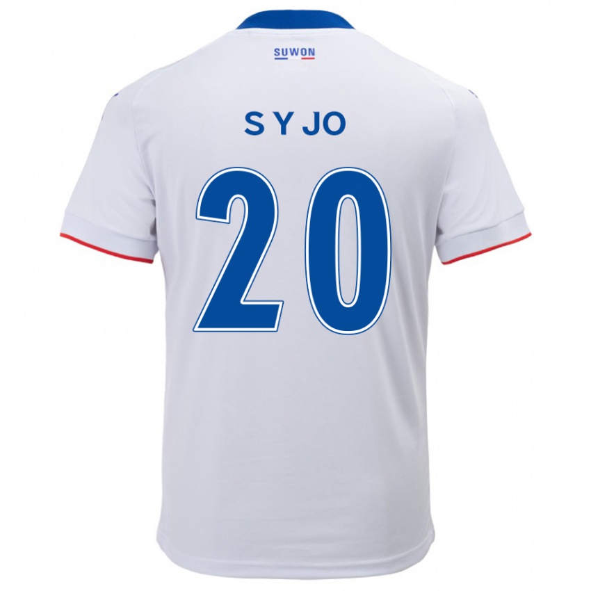 Børn Yun-Seong Jo #20 Hvid Blå Udebane Spillertrøjer 2024/25 Trøje T-Shirt