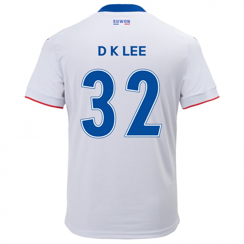 Børn Kyu-Dong Lee #32 Hvid Blå Udebane Spillertrøjer 2024/25 Trøje T-Shirt