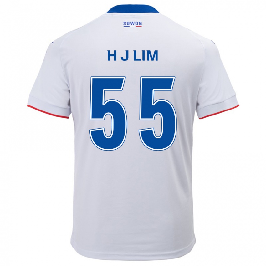 Børn Ji-Hoon Lim #55 Hvid Blå Udebane Spillertrøjer 2024/25 Trøje T-Shirt