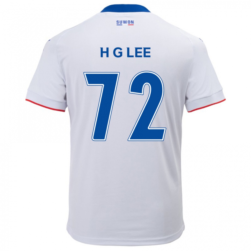 Børn Geon-Hee Lee #72 Hvid Blå Udebane Spillertrøjer 2024/25 Trøje T-Shirt