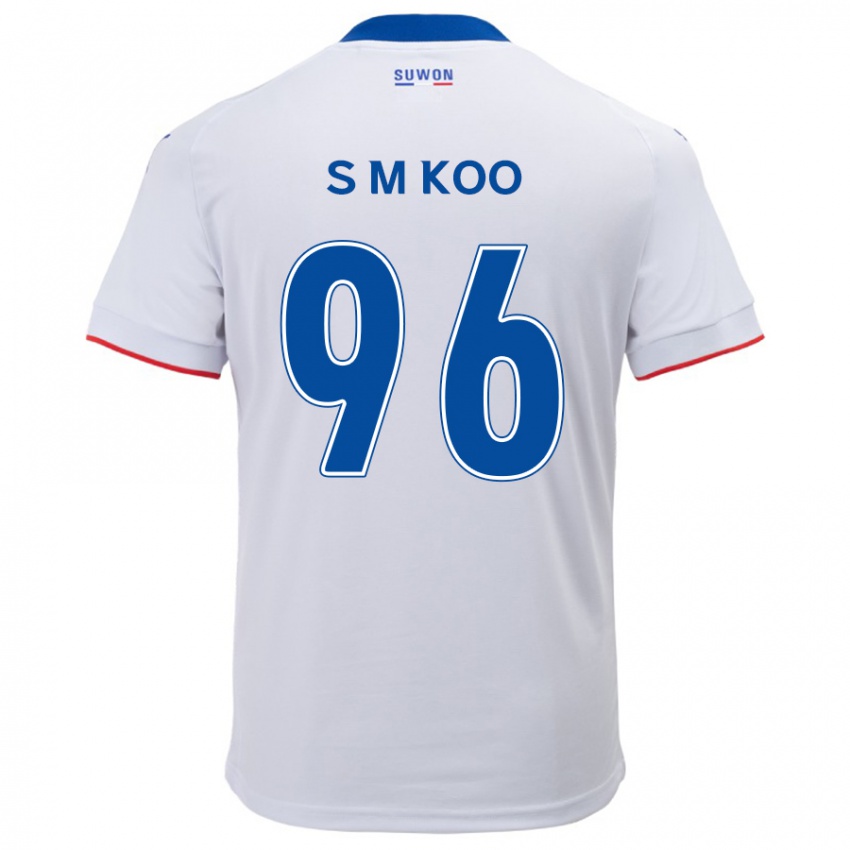 Børn Min-Seo Koo #96 Hvid Blå Udebane Spillertrøjer 2024/25 Trøje T-Shirt