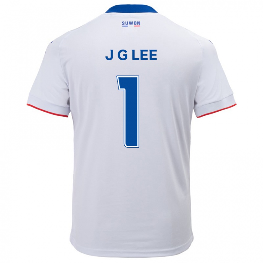 Børn Gyeong-Jun Lee #1 Hvid Blå Udebane Spillertrøjer 2024/25 Trøje T-Shirt