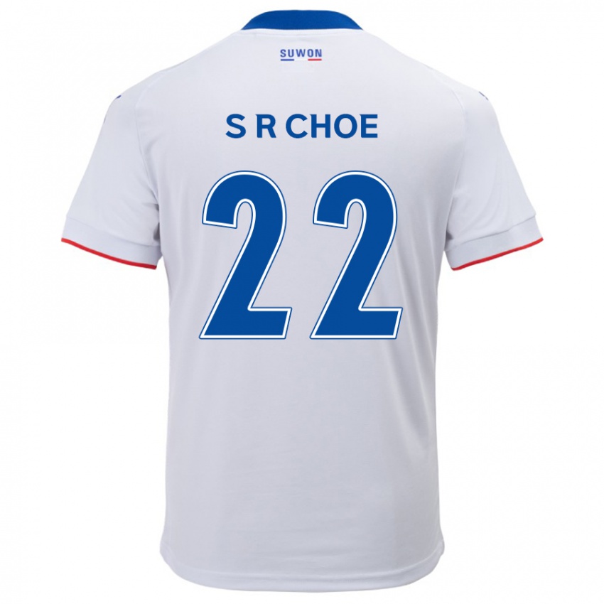 Børn Ryun-Seong Choe #22 Hvid Blå Udebane Spillertrøjer 2024/25 Trøje T-Shirt