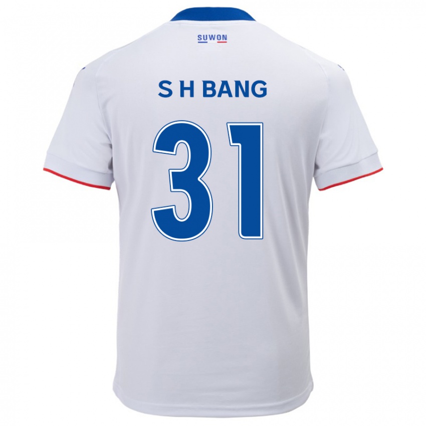 Børn Hee-Sang Bang #31 Hvid Blå Udebane Spillertrøjer 2024/25 Trøje T-Shirt