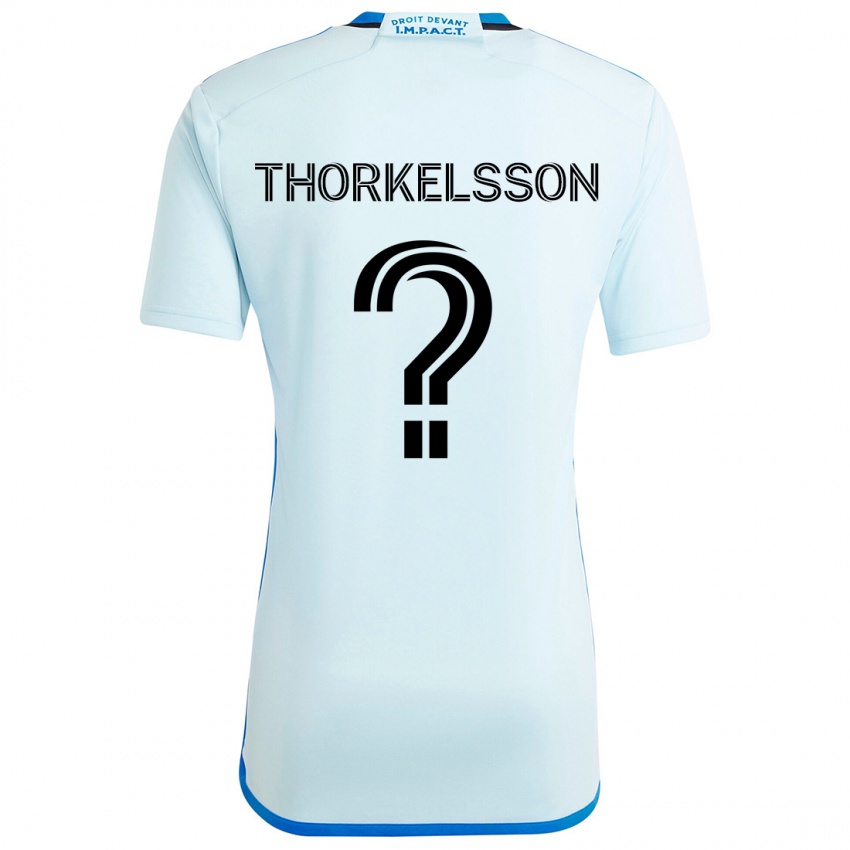 Børn Róbert Orri Thorkelsson #0 Isblå Udebane Spillertrøjer 2024/25 Trøje T-Shirt