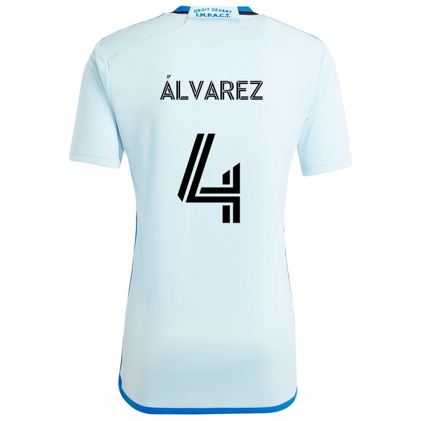 Børn Fernando Álvarez #4 Isblå Udebane Spillertrøjer 2024/25 Trøje T-Shirt