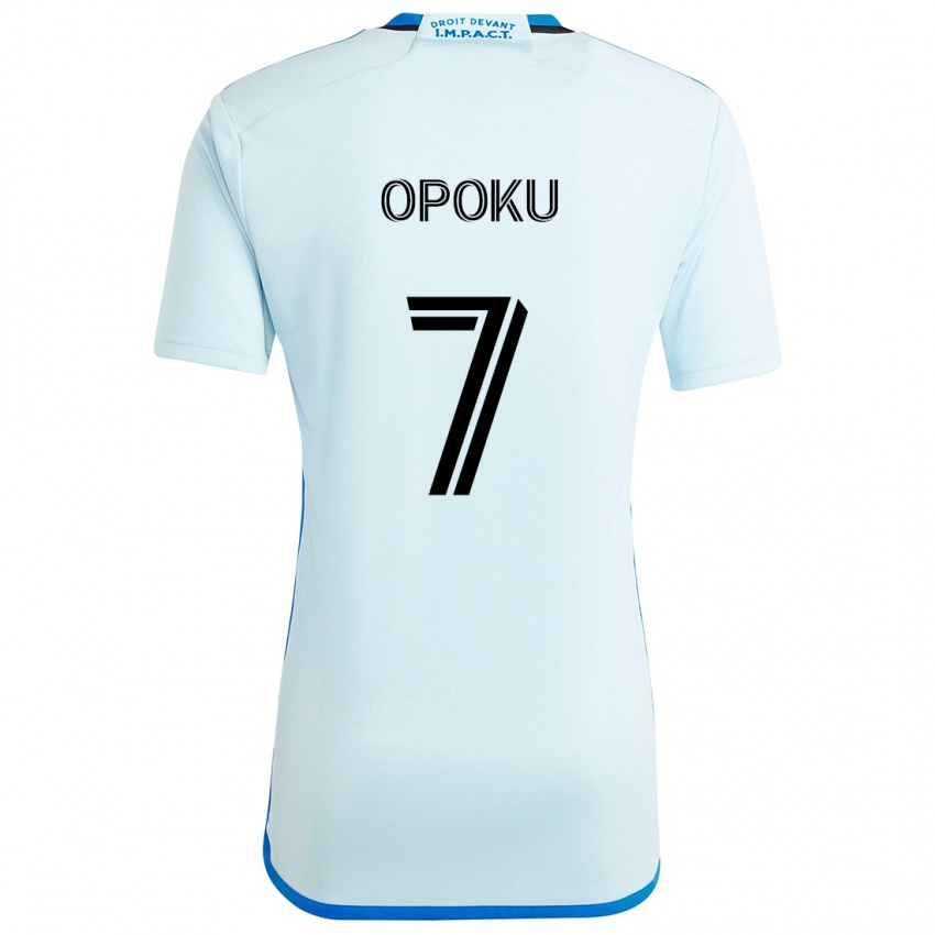 Børn Kwadwo Opoku #7 Isblå Udebane Spillertrøjer 2024/25 Trøje T-Shirt