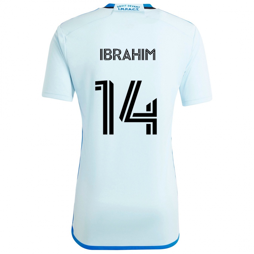 Børn Sunusi Ibrahim #14 Isblå Udebane Spillertrøjer 2024/25 Trøje T-Shirt