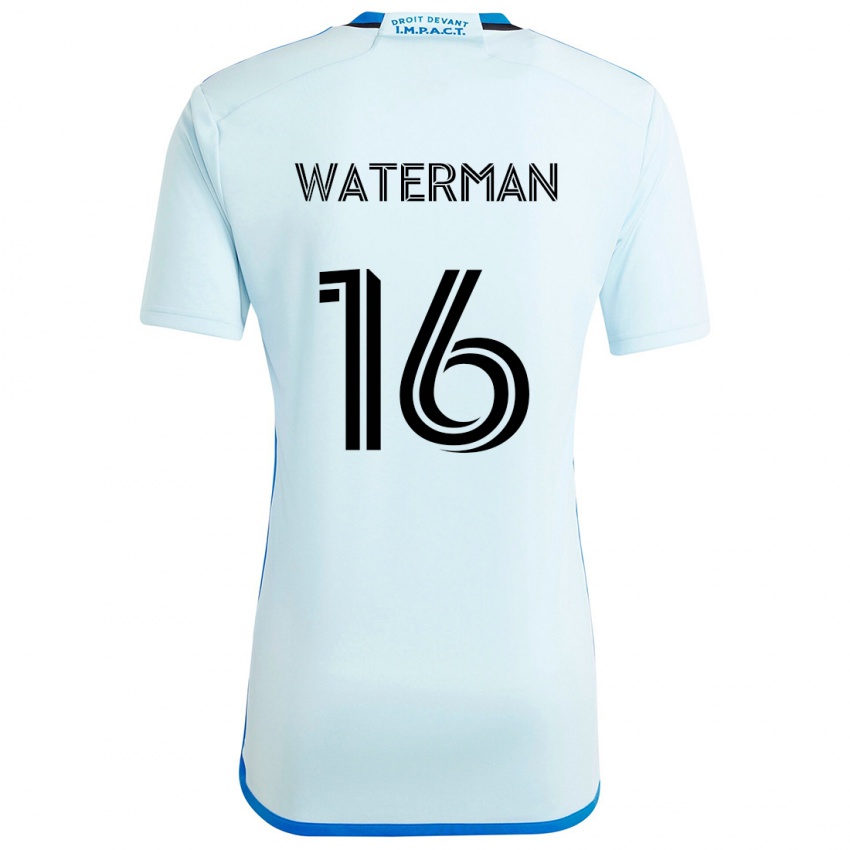 Børn Joel Waterman #16 Isblå Udebane Spillertrøjer 2024/25 Trøje T-Shirt