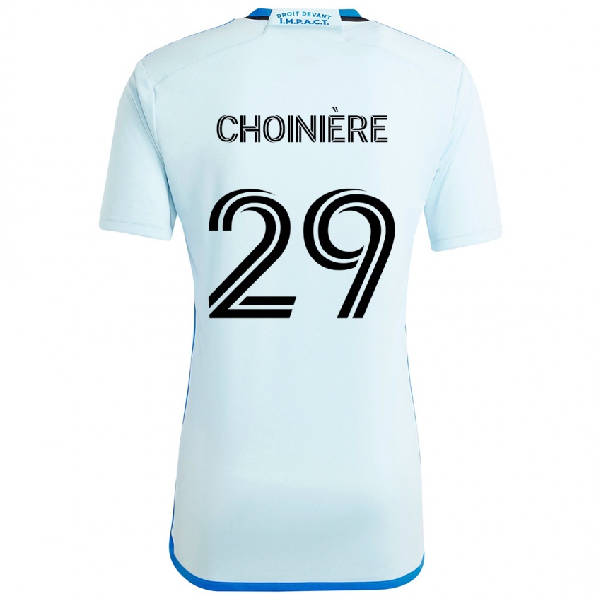 Børn Mathieu Choinière #29 Isblå Udebane Spillertrøjer 2024/25 Trøje T-Shirt