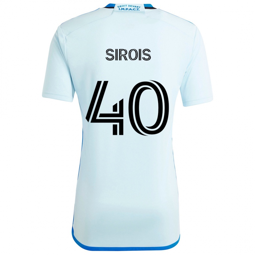 Børn Jonathan Sirois #40 Isblå Udebane Spillertrøjer 2024/25 Trøje T-Shirt