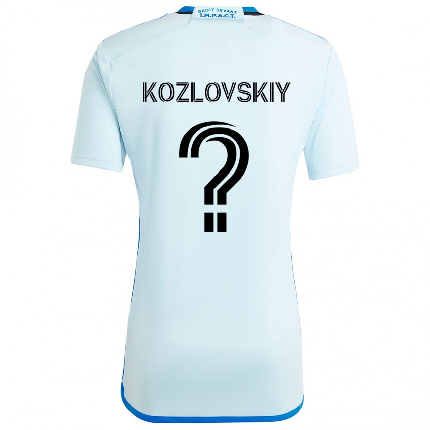 Børn Sergei Kozlovskiy #0 Isblå Udebane Spillertrøjer 2024/25 Trøje T-Shirt