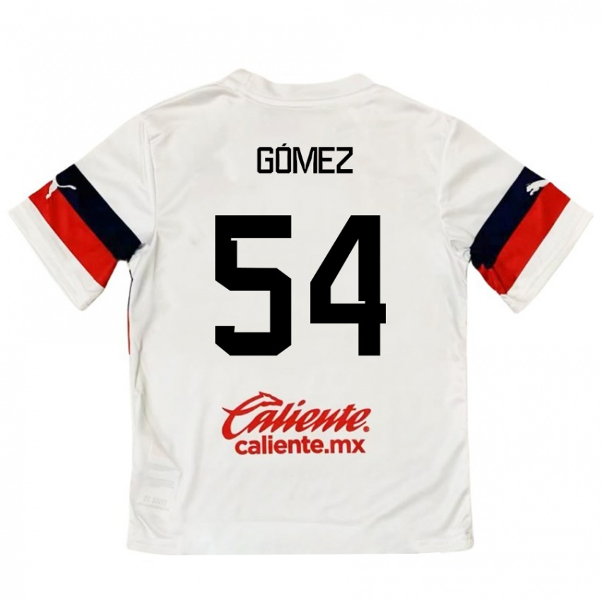 Børn Miguel Gómez #54 Hvid Rød Udebane Spillertrøjer 2024/25 Trøje T-Shirt