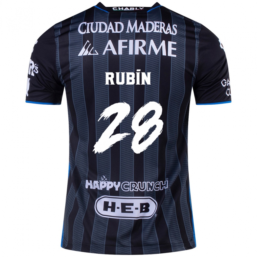 Børn Rubio Rubín #28 Hvid Sort Udebane Spillertrøjer 2024/25 Trøje T-Shirt