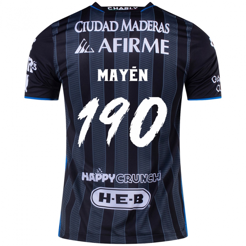 Børn Eduardo Mayén #190 Hvid Sort Udebane Spillertrøjer 2024/25 Trøje T-Shirt