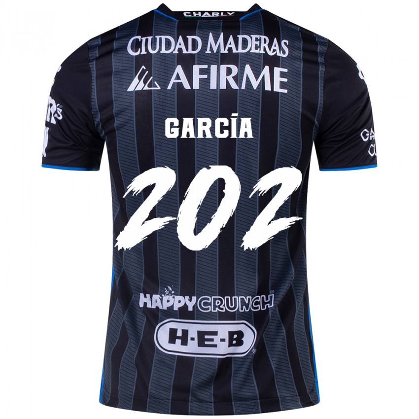 Børn Diego García #202 Hvid Sort Udebane Spillertrøjer 2024/25 Trøje T-Shirt