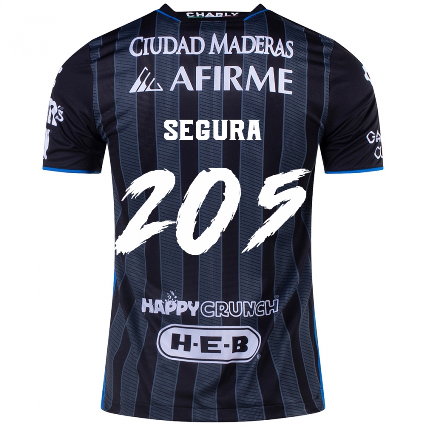 Børn Mathías Segura #205 Hvid Sort Udebane Spillertrøjer 2024/25 Trøje T-Shirt