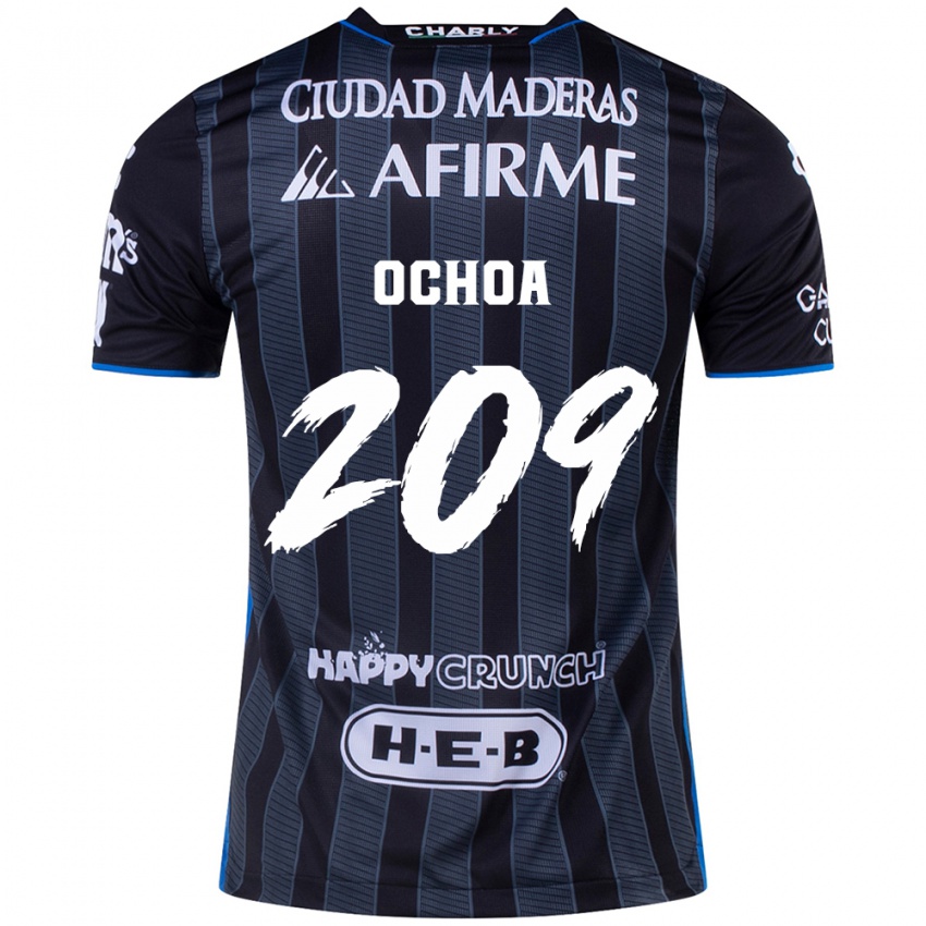 Børn José Ochoa #209 Hvid Sort Udebane Spillertrøjer 2024/25 Trøje T-Shirt