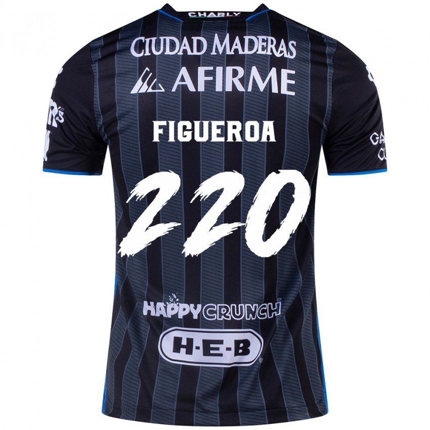 Børn Christopher Figueroa #220 Hvid Sort Udebane Spillertrøjer 2024/25 Trøje T-Shirt