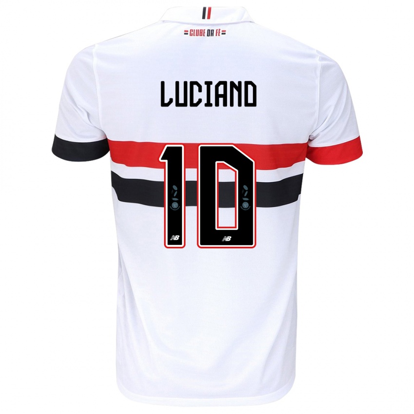 Mænd Luciano #10 Hvid Rød Sort Hjemmebane Spillertrøjer 2024/25 Trøje T-Shirt