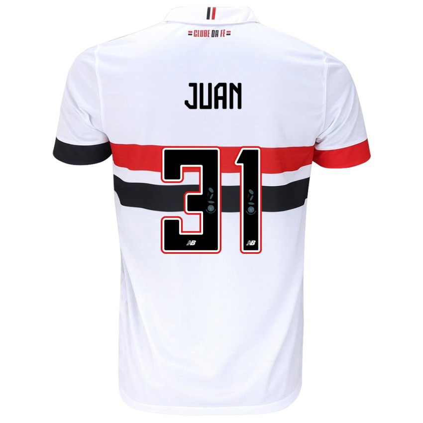 Mænd Juan #31 Hvid Rød Sort Hjemmebane Spillertrøjer 2024/25 Trøje T-Shirt