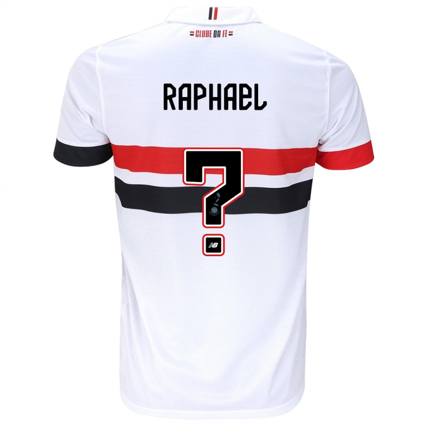 Mænd Raphael #0 Hvid Rød Sort Hjemmebane Spillertrøjer 2024/25 Trøje T-Shirt