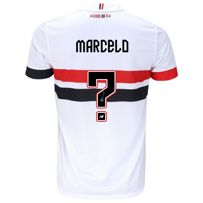 Mænd Marcelo #0 Hvid Rød Sort Hjemmebane Spillertrøjer 2024/25 Trøje T-Shirt