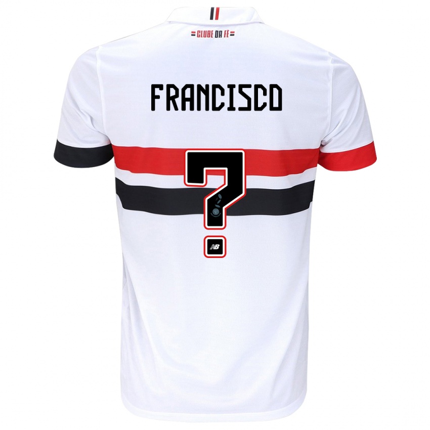 Mænd Ryan Francisco #0 Hvid Rød Sort Hjemmebane Spillertrøjer 2024/25 Trøje T-Shirt