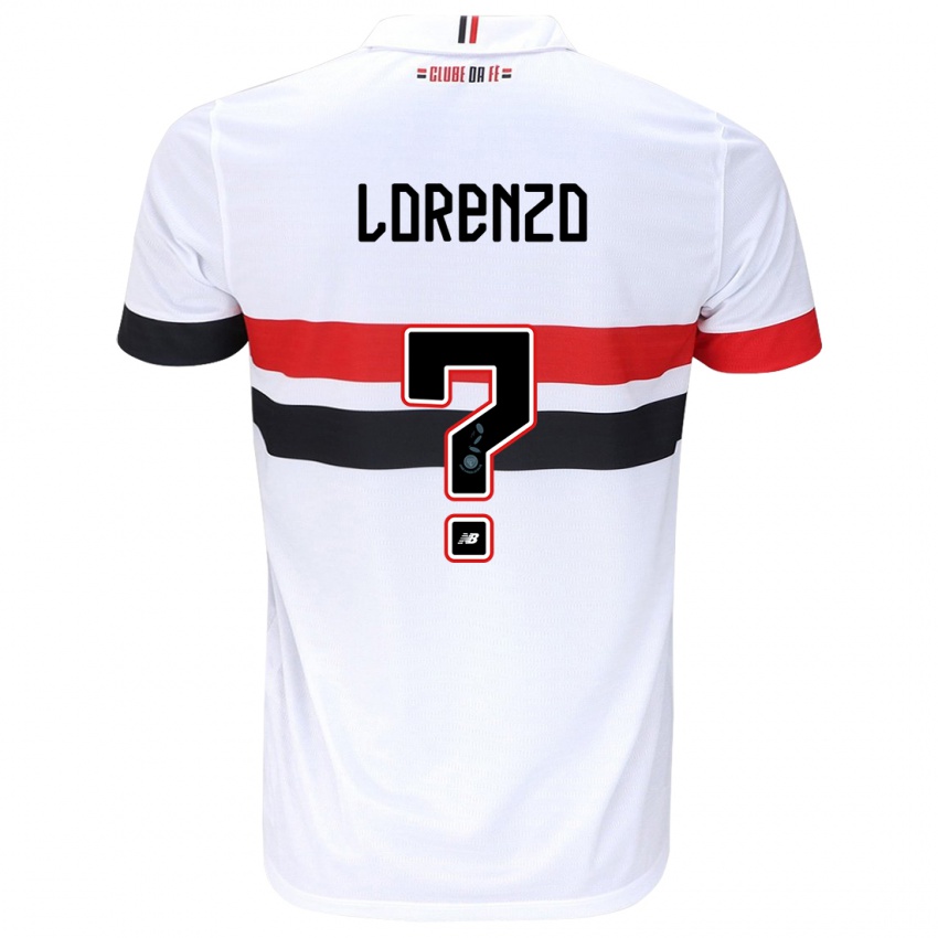 Mænd Lorenzo #0 Hvid Rød Sort Hjemmebane Spillertrøjer 2024/25 Trøje T-Shirt