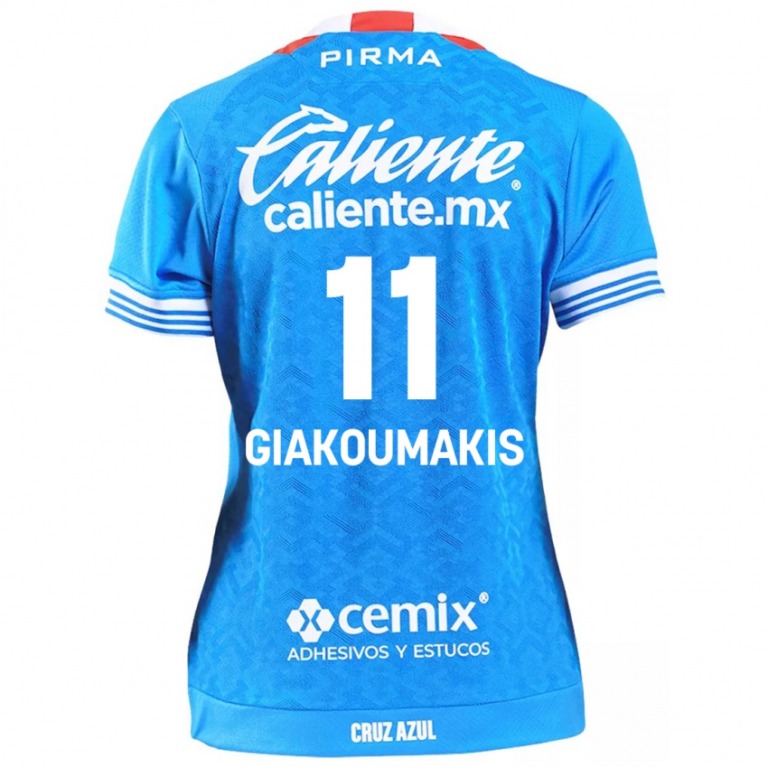 Mænd Georgios Giakoumakis #11 Himmelblå Hjemmebane Spillertrøjer 2024/25 Trøje T-Shirt