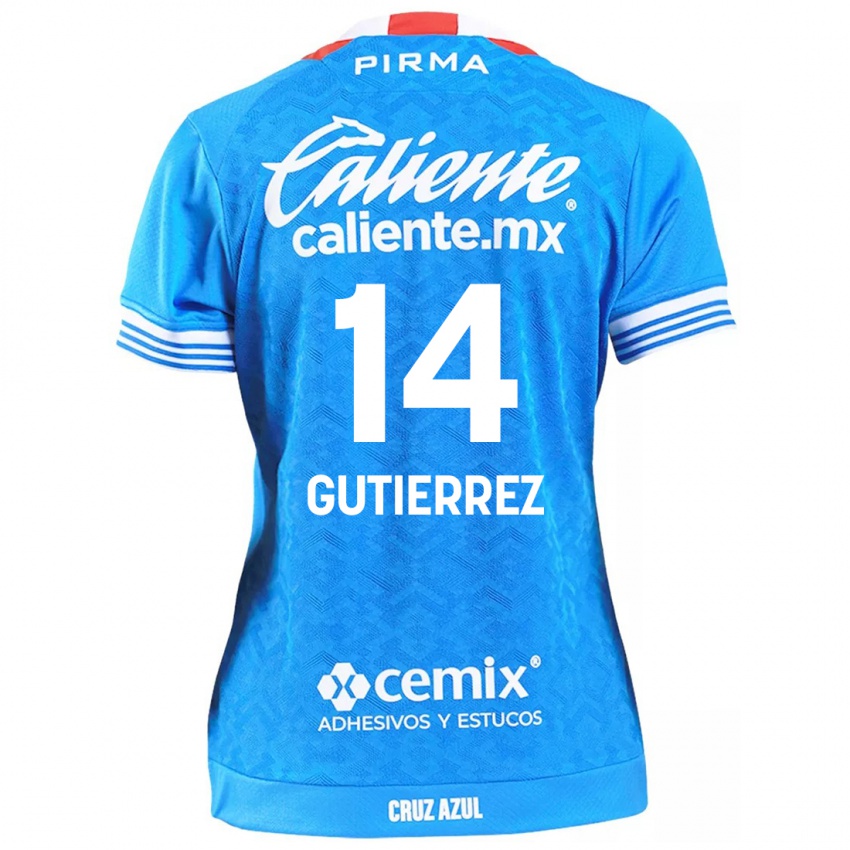 Mænd Alexis Gutierrez #14 Himmelblå Hjemmebane Spillertrøjer 2024/25 Trøje T-Shirt