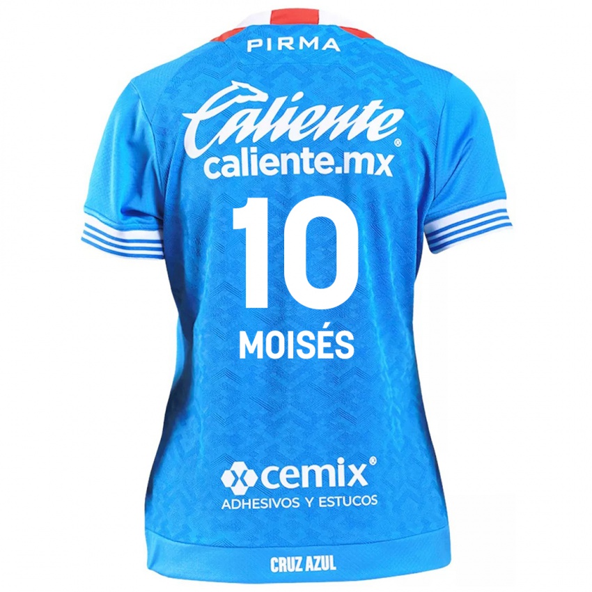 Mænd Moisés Vieira #10 Himmelblå Hjemmebane Spillertrøjer 2024/25 Trøje T-Shirt