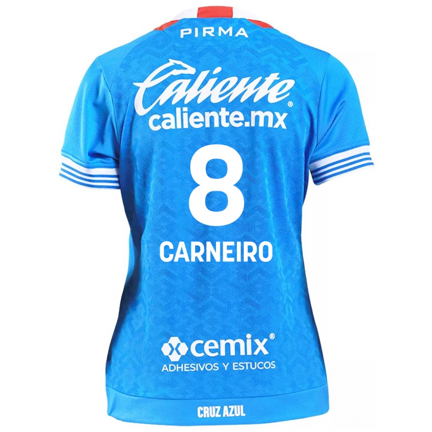 Mænd Gonzalo Carneiro #8 Himmelblå Hjemmebane Spillertrøjer 2024/25 Trøje T-Shirt