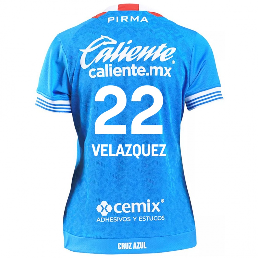 Mænd Hireri Velazquez #22 Himmelblå Hjemmebane Spillertrøjer 2024/25 Trøje T-Shirt