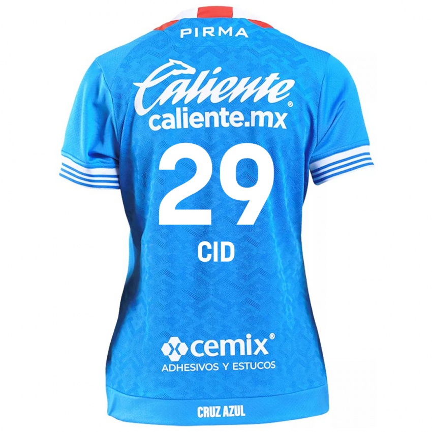 Mænd Claudia Cid #29 Himmelblå Hjemmebane Spillertrøjer 2024/25 Trøje T-Shirt