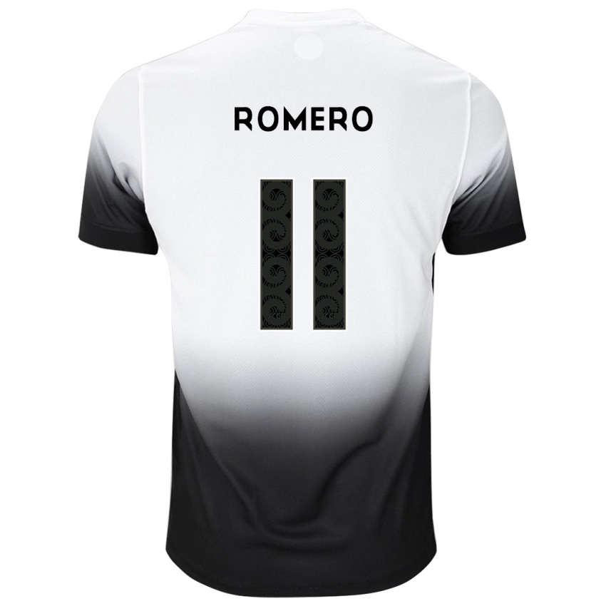 Mænd Angel Romero #11 Hvid Sort Hjemmebane Spillertrøjer 2024/25 Trøje T-Shirt