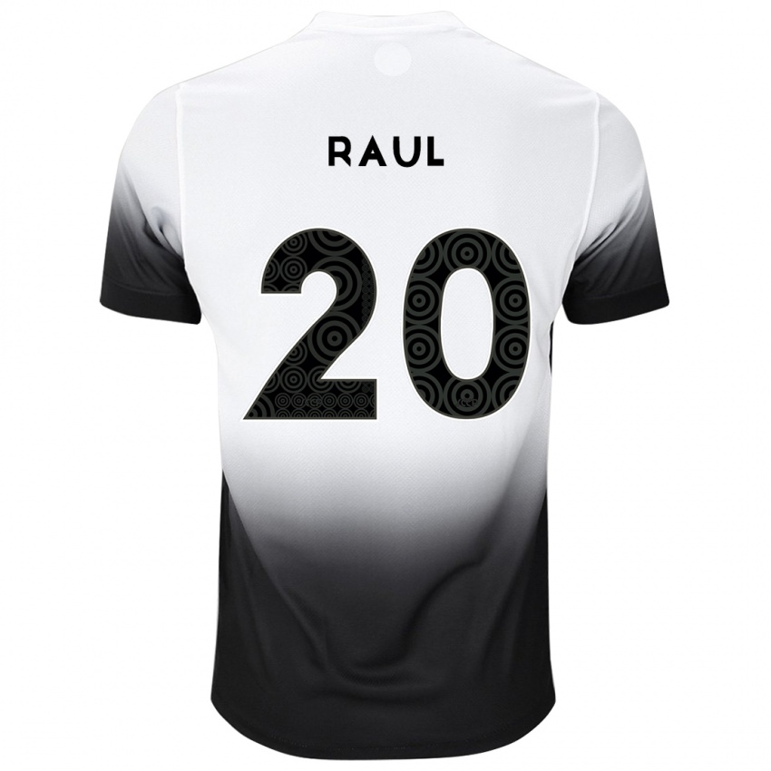 Mænd Pedro Raul #20 Hvid Sort Hjemmebane Spillertrøjer 2024/25 Trøje T-Shirt