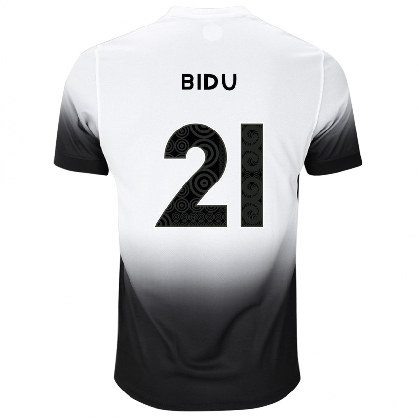 Mænd Matheus Bidu #21 Hvid Sort Hjemmebane Spillertrøjer 2024/25 Trøje T-Shirt