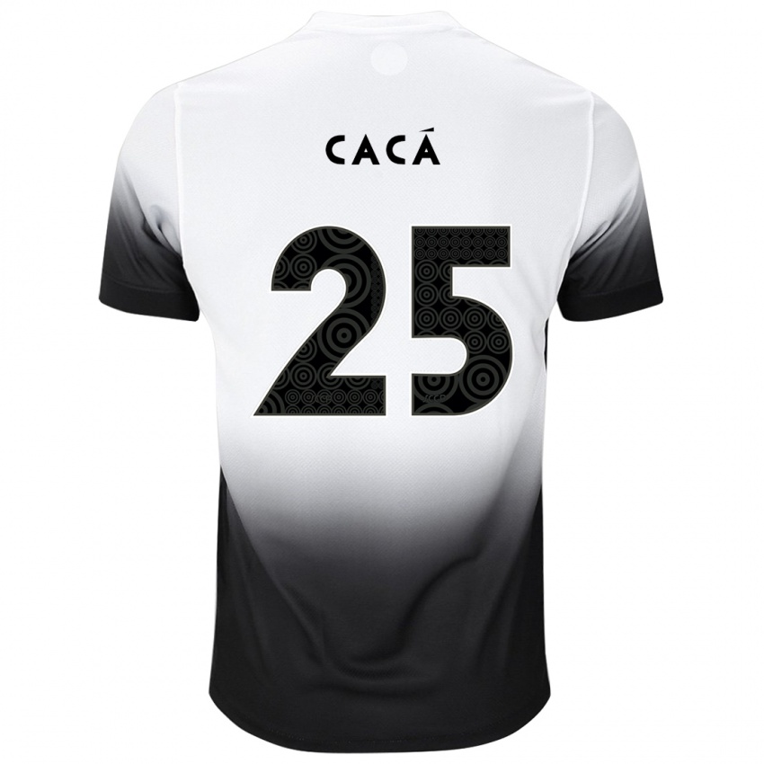 Mænd Cacá #25 Hvid Sort Hjemmebane Spillertrøjer 2024/25 Trøje T-Shirt