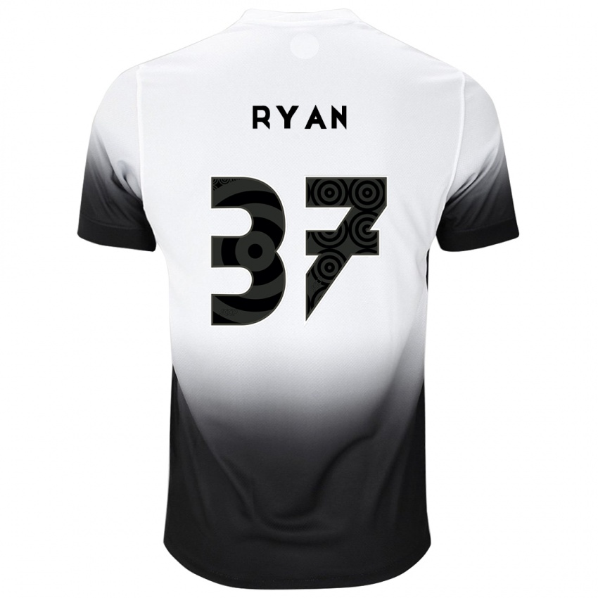 Mænd Ryan #37 Hvid Sort Hjemmebane Spillertrøjer 2024/25 Trøje T-Shirt